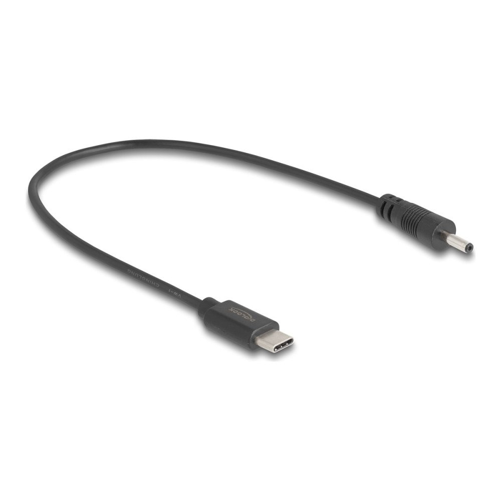 DeLOCK Delock - strömkabel - 24 pin USB-C till Växelströmsjack 3,0 x 1,1 mm - 27 cm