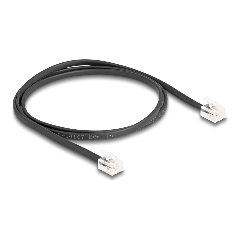 DeLOCK Delock telefonkabel - 1 m - svart