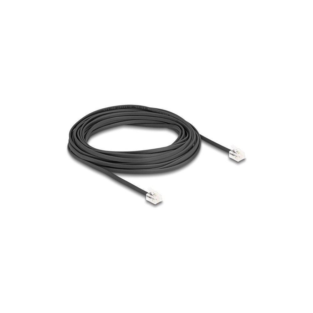 DeLOCK Delock telefonkabel - 5 m - svart