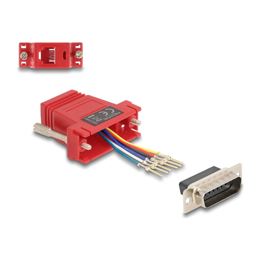 DeLOCK Delock Assembly Kit - seriell adapter - röd