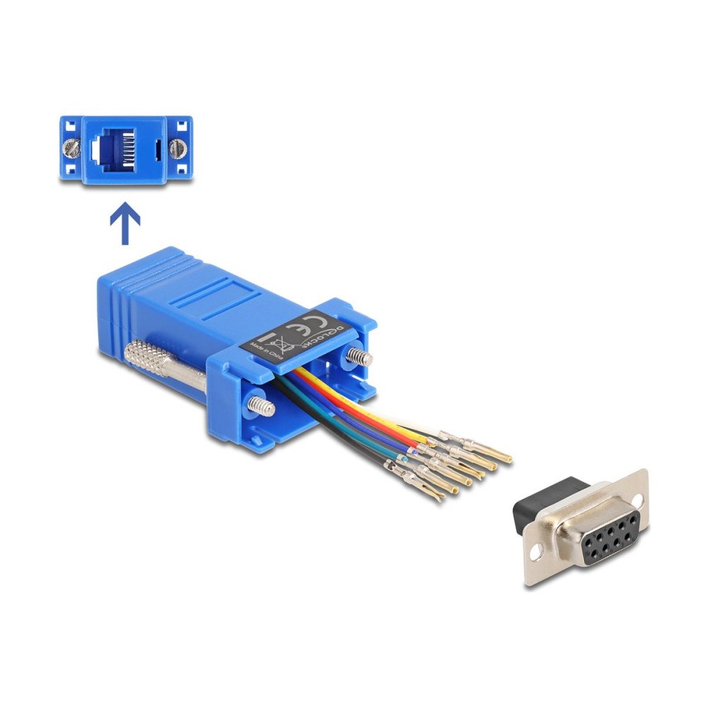 DeLOCK Delock Assembly Kit - seriell adapter - blå