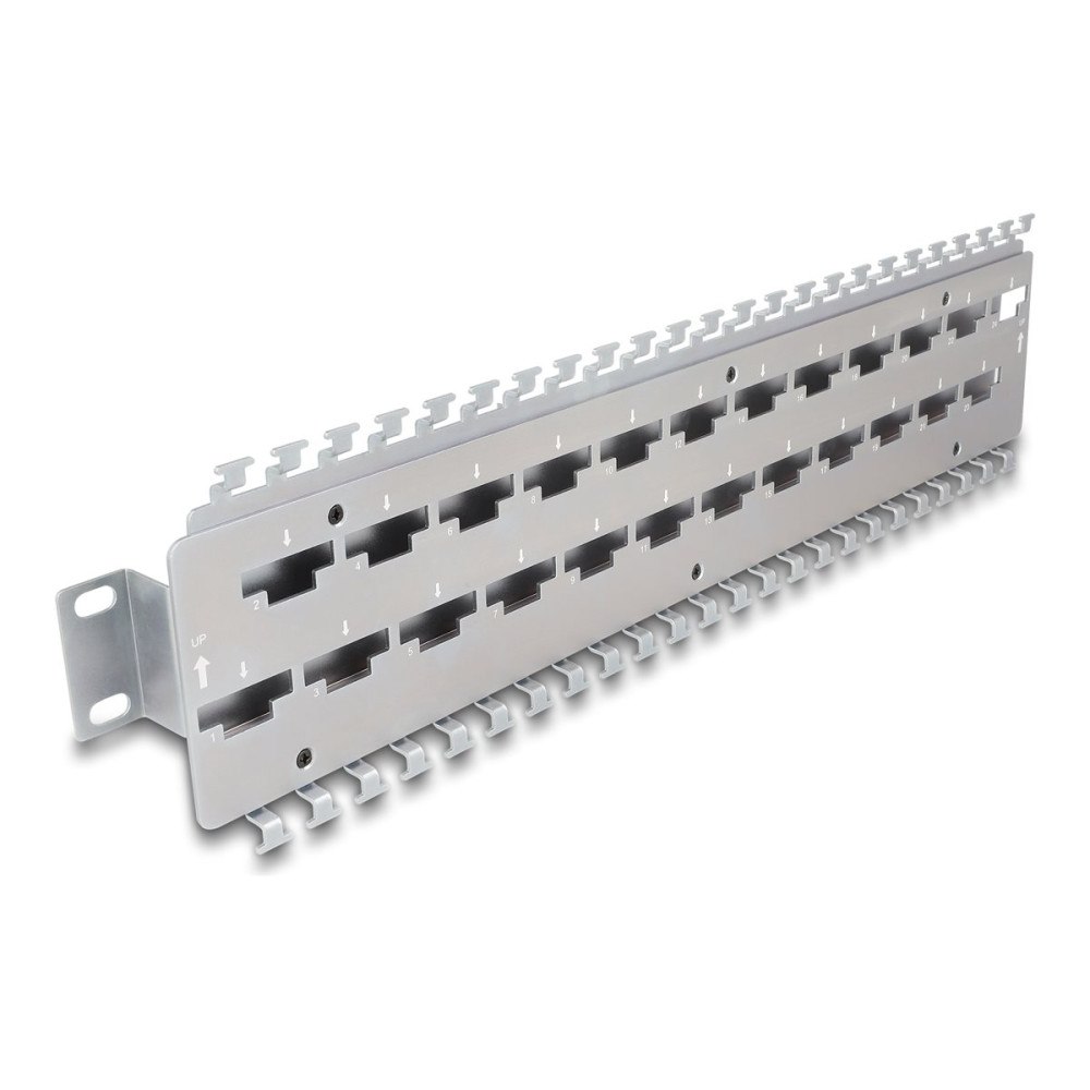 DeLOCK Delock racks kabelhantering routing panel - 1U - 19" - för nätverkskabelkontakter med LSA-anslutning, metall