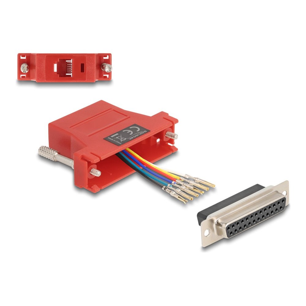 DeLOCK Delock Assembly Kit - seriell adapter - röd