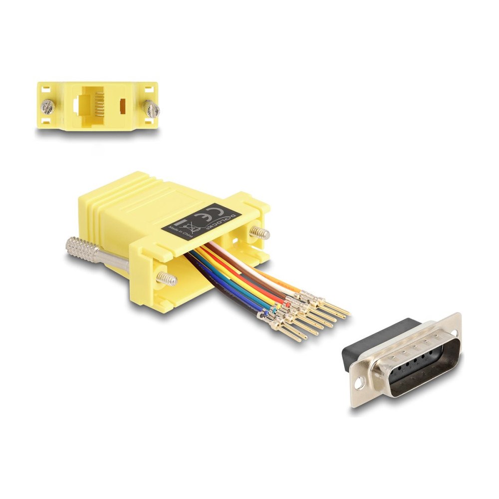 DeLOCK Delock - seriell adapter - 15 pin D-Sub (DB-15) till RJ-45 (8 pin)
