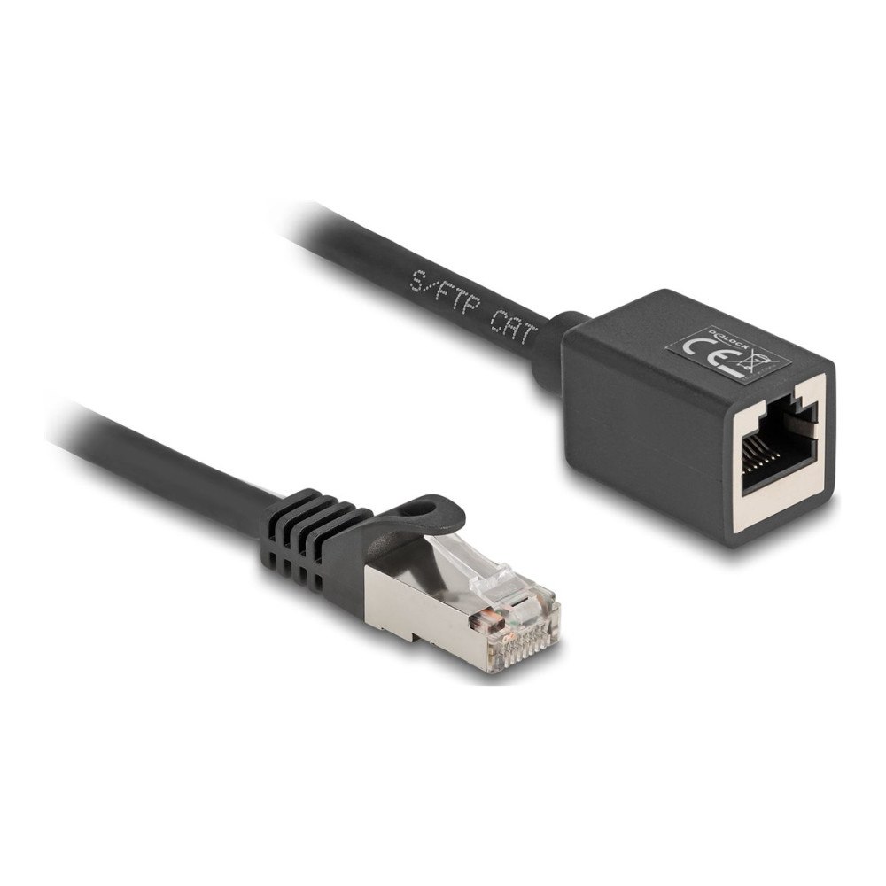 DeLOCK Delock nätverksförlängningskabel - 50 cm - svart