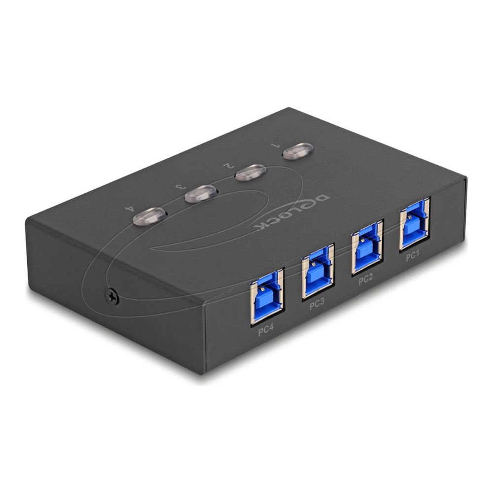 DeLOCK Delock - USB-växel - 5 Gbps, 4 PC till 1 enhet - 5 portar