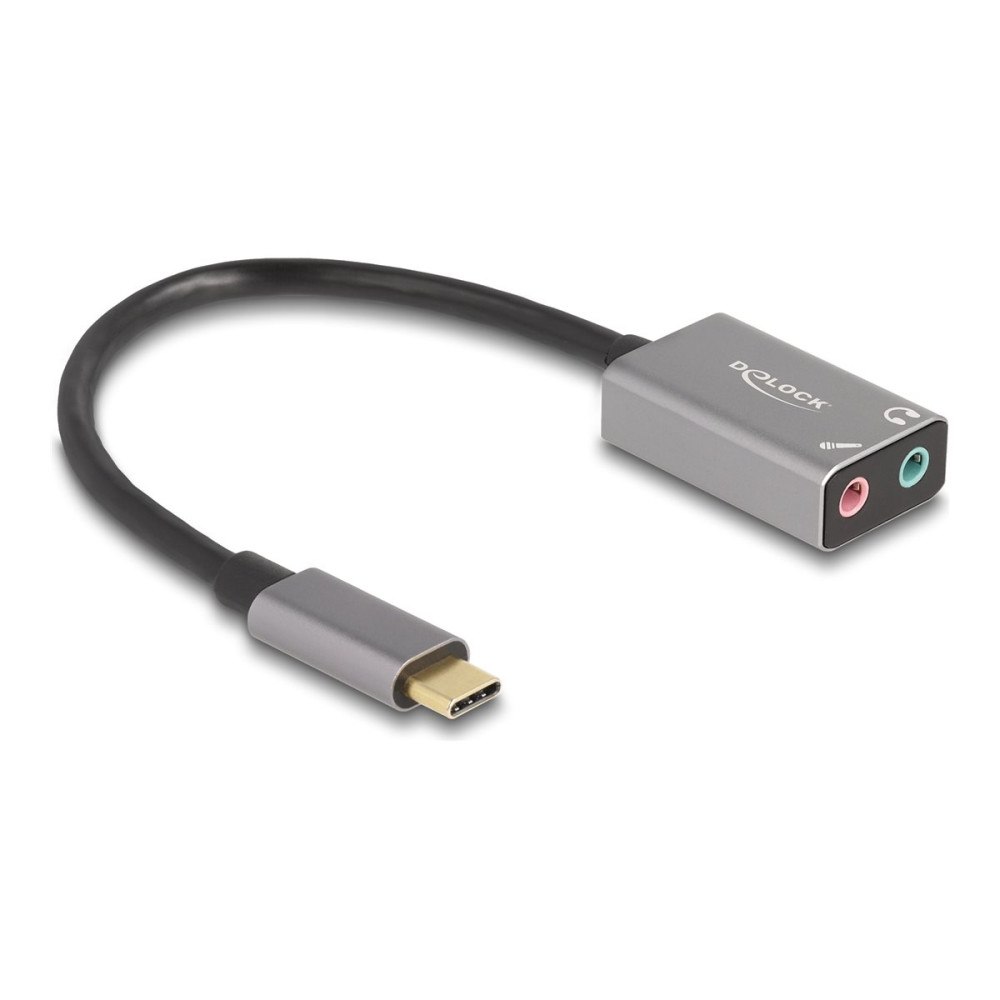 DeLOCK Delock USB-C till uttagsadapter för hörlurar - 14.5 cm