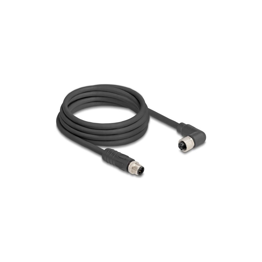 DeLOCK Delock - sensorkabel - 4 stifts M12 till 4 stifts M12 - 3 m