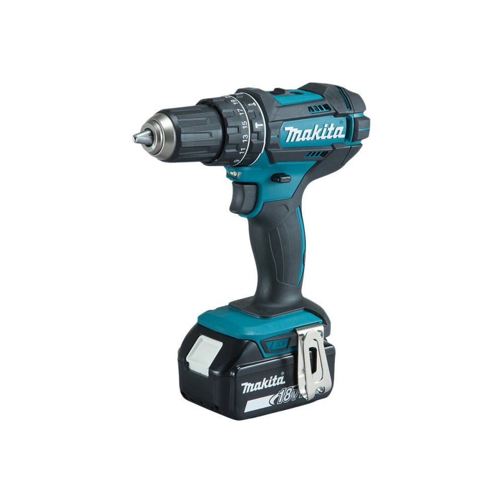 Makita Makita DHP482RFX9 - slagborrmaskin/skruvdragare - sladdlös - 2 batterier, laddare medföljer