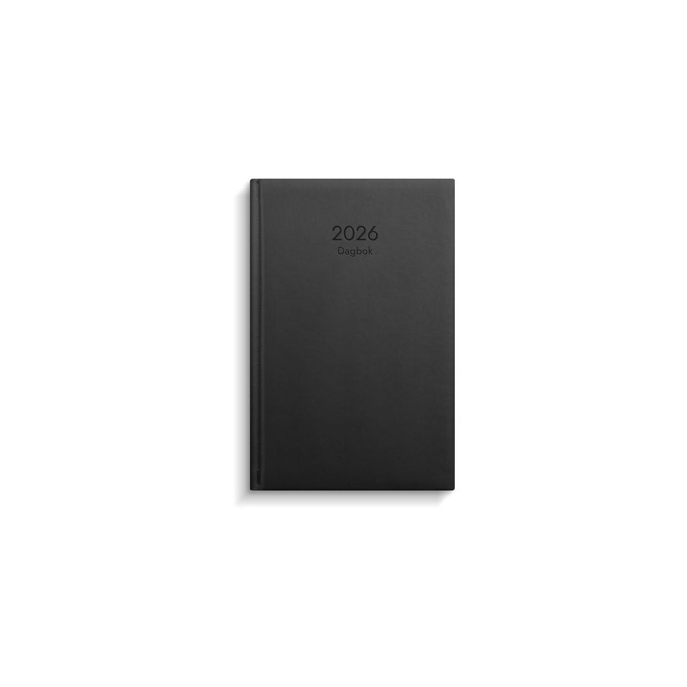 Burde Dagbok 2026 konstläder svart
