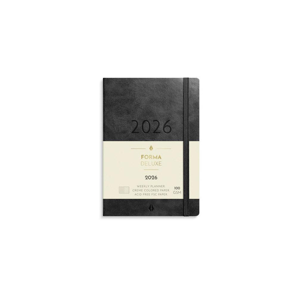 Burde Liten Veckokal. Forma Deluxe 2026 svart