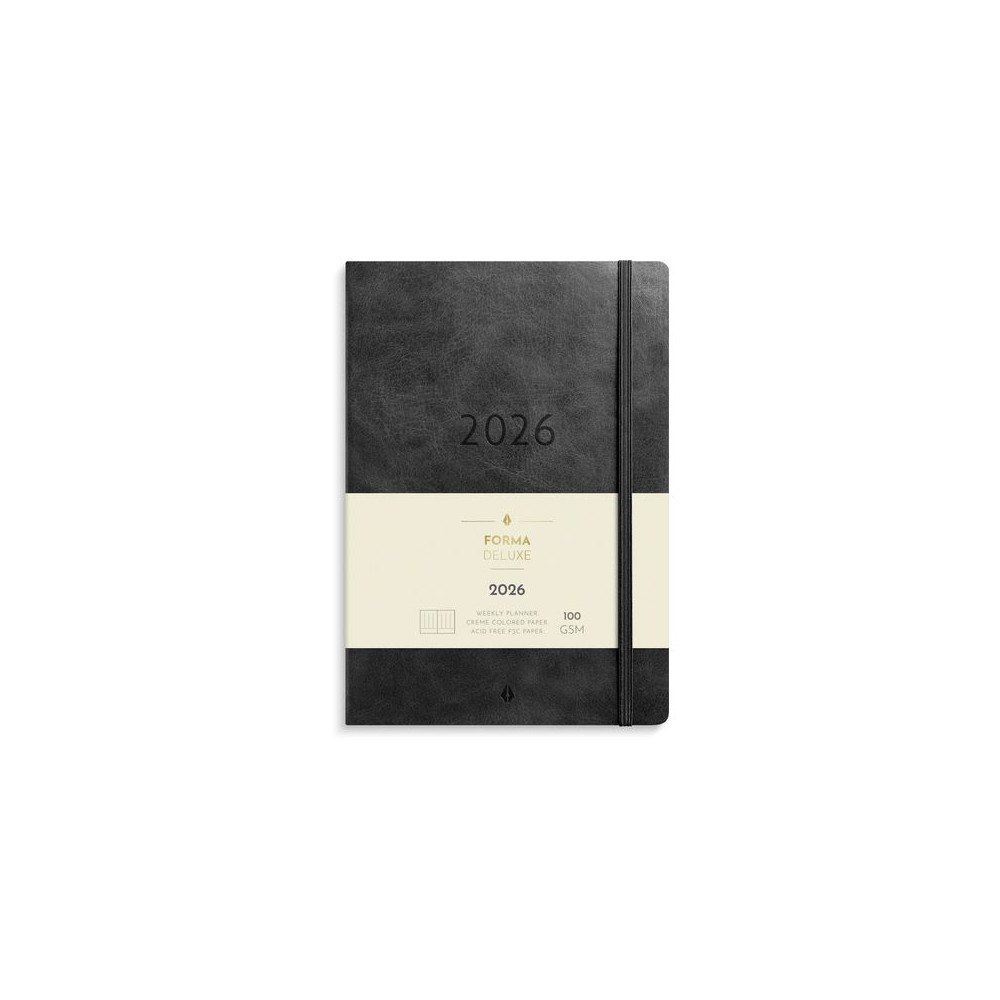 Burde Kalender Agency Forma Deluxe 2026 svart