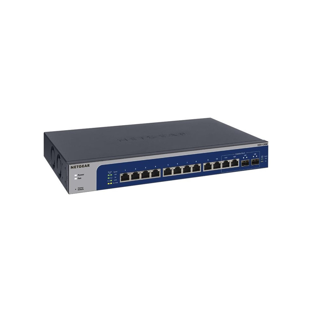 Netgear NETGEAR Plus XS512EM - switch - 12 portar - smart - rackmonterbar