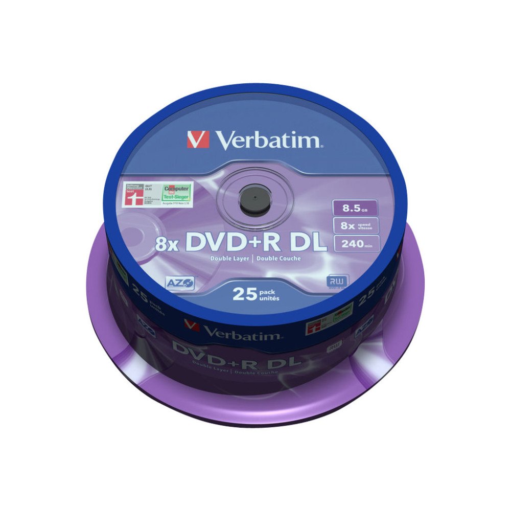 VERBATIM Verbatim - DVD+R DL x 25 - 8.5 GB - lagringsmedier