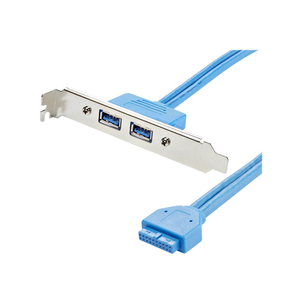 StarTech.com StarTech.com 2 Port USB 3.0 A Female Slot Plate Adapter - USB 3.0 motherboard Adapter - USB 3 plate - USB 3.0 header Ada...