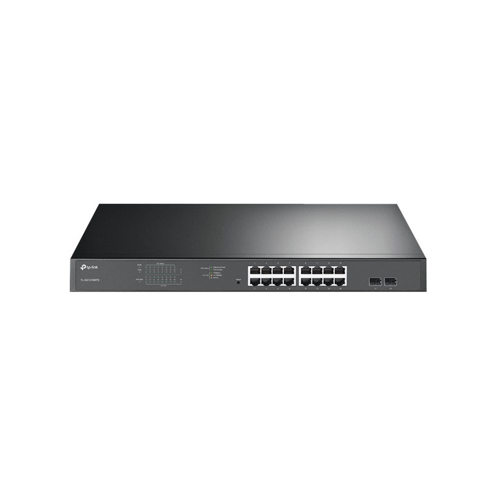 TP-LINK Technologies TP-Link JetStream TL-SG1218MPE - switch - 16 portar - smart - rackmonterbar