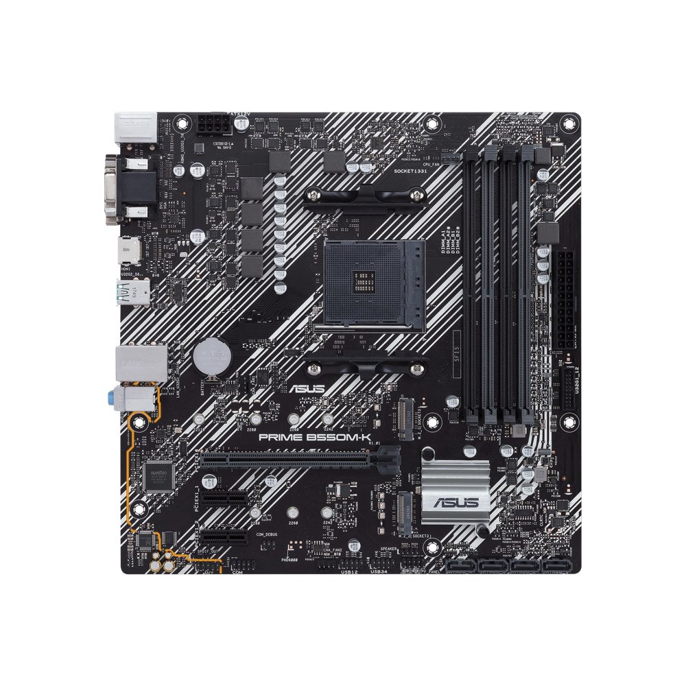 ASUSTeK COMPUTER ASUS PRIME B550M-K - moderkort - micro ATX - Socket AM4 - AMD B550
