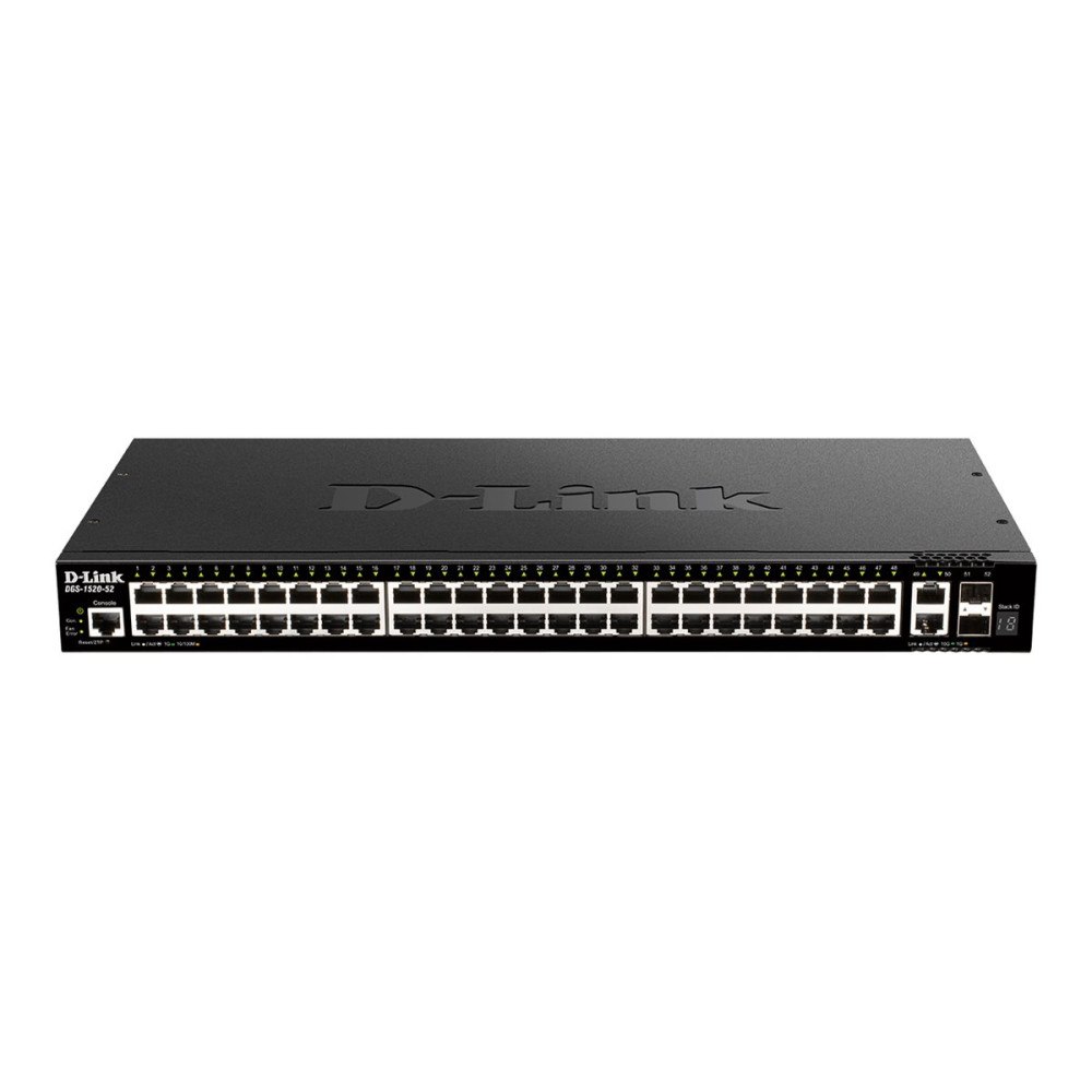 D-Link D-Link DGS 1520-52 - switch - 52 portar - smart - rackmonterbar
