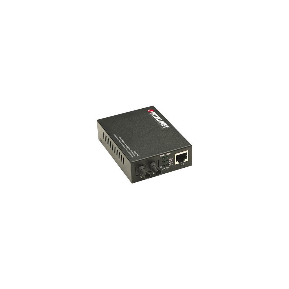 intellinet Intellinet Fast Ethernet Media Converter, 10/100Base-Tx to 100Base-Fx (ST) Multi-Mode, 2 km (1.24 mi) - medieomvandlare...