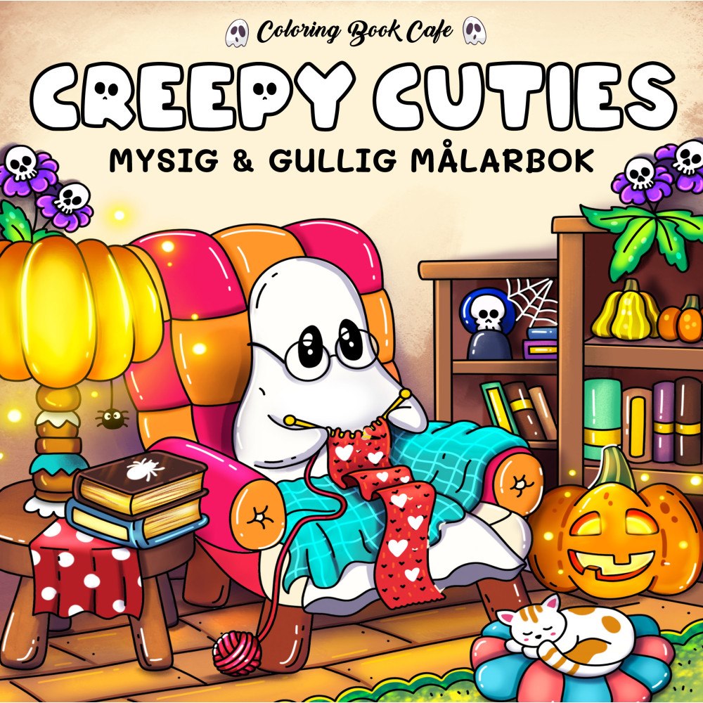Legind A/S Creepy Cuties. Mysig och gullig Cozy Coloring målarbok från Coloring Book Cafe (häftad)