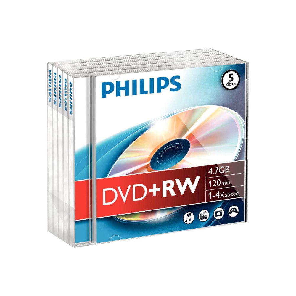 Philips Philips DW4S4J05F - DVD+RW x 5 - 4.7 GB - lagringsmedier