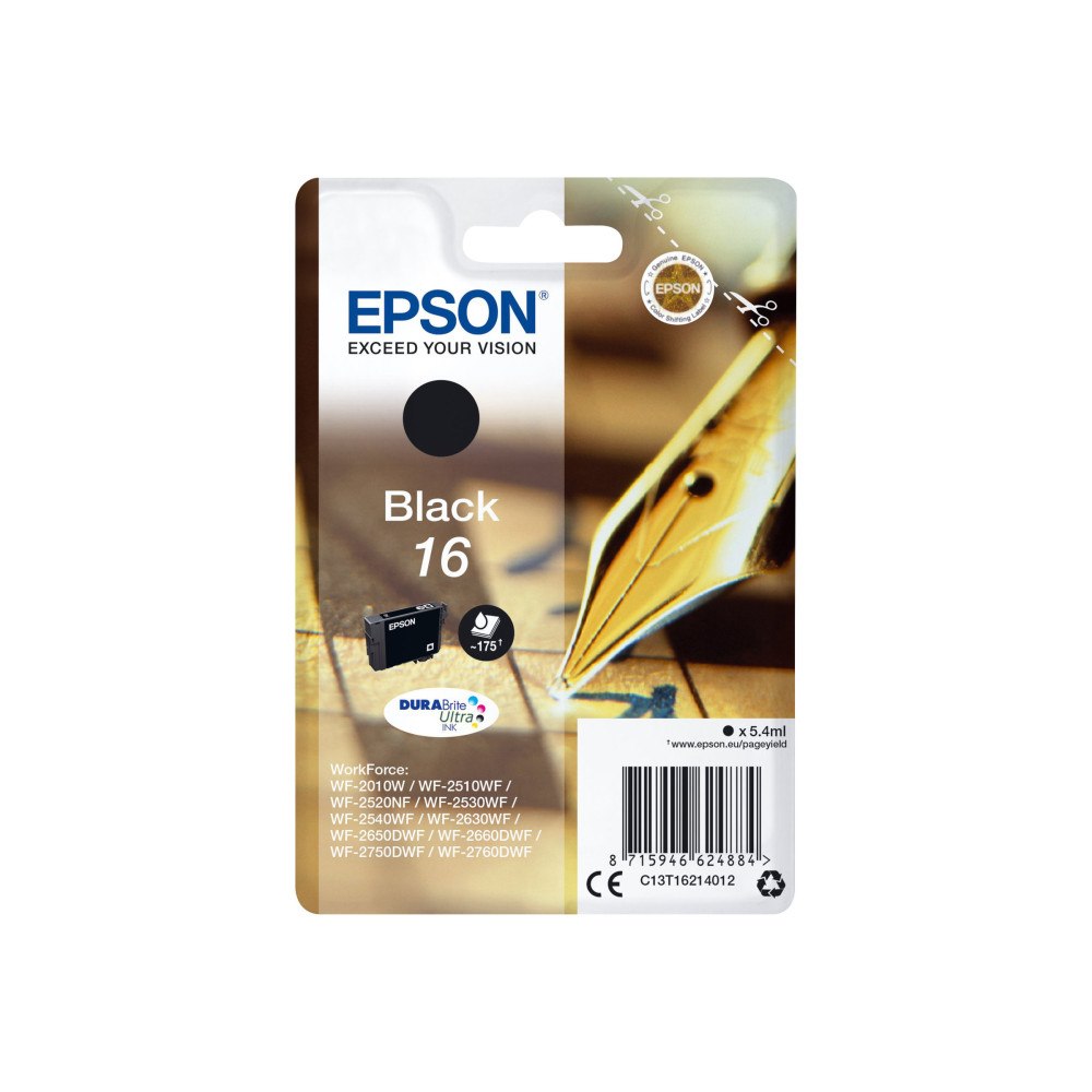 EPSON Epson 16 - svart - original - bläckpatron