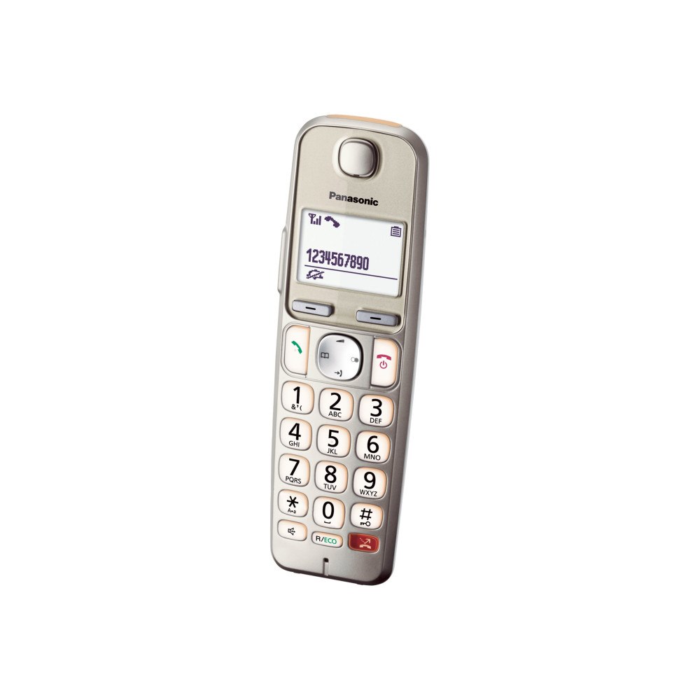 Panasonic Panasonic KX-TGE260 - trådlös telefon - svarssysten med nummerpresentation/samtal väntar - 3-riktad samtalsförmåg