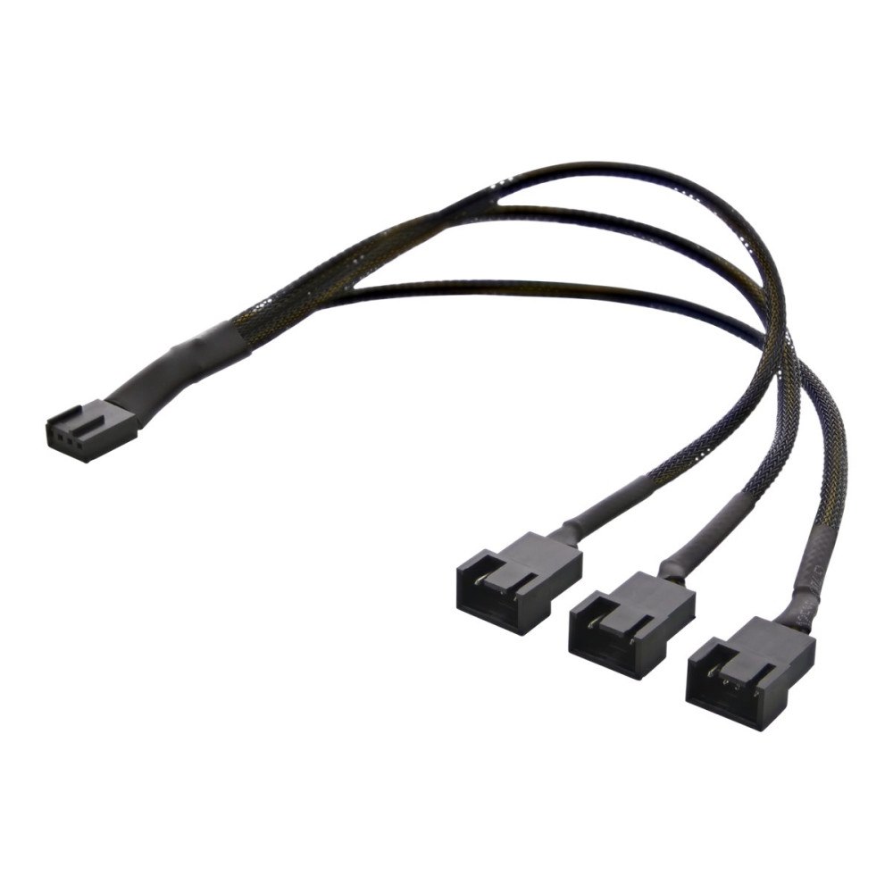 Deltaco DELTACO - strömdelare - 4-stifts fläktkontakt till 4-stifts fläktkontakt - 30 cm