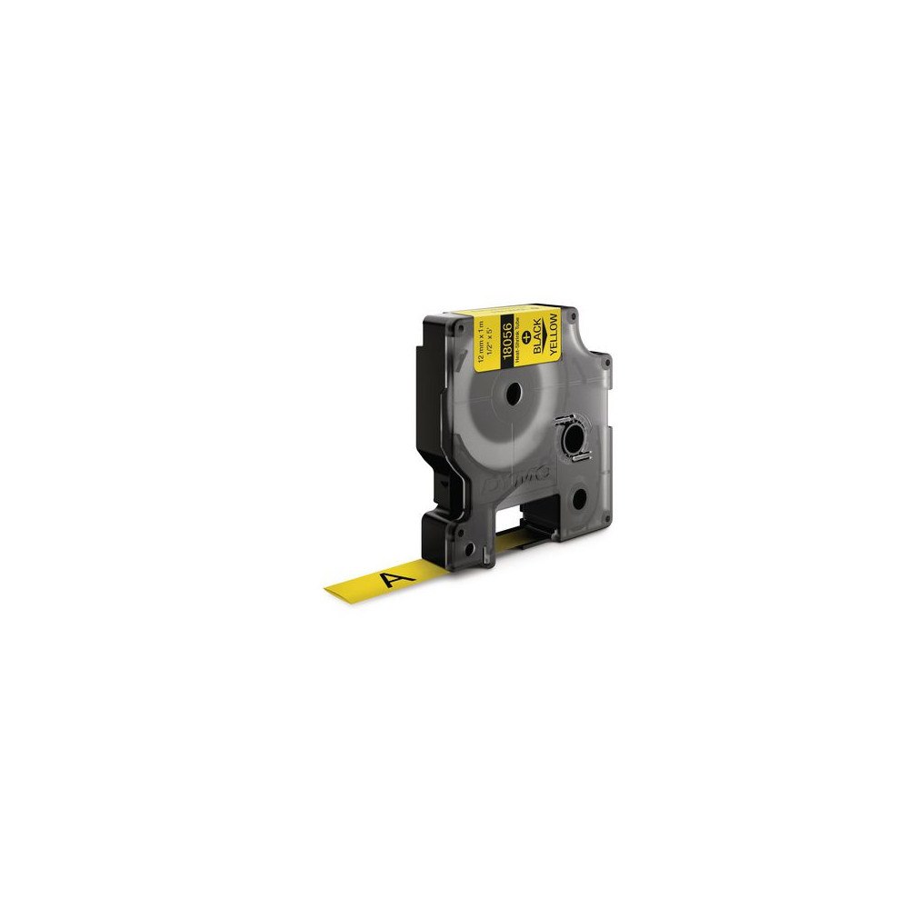 DYMO Tape Rhino krympslang 12mm svart på gul