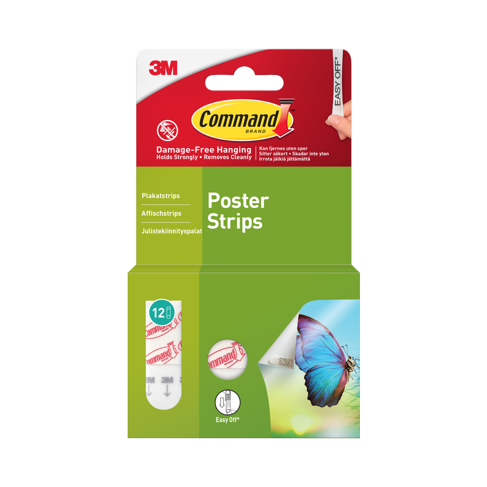 3M 3M Command Poster Strips 12 Strips