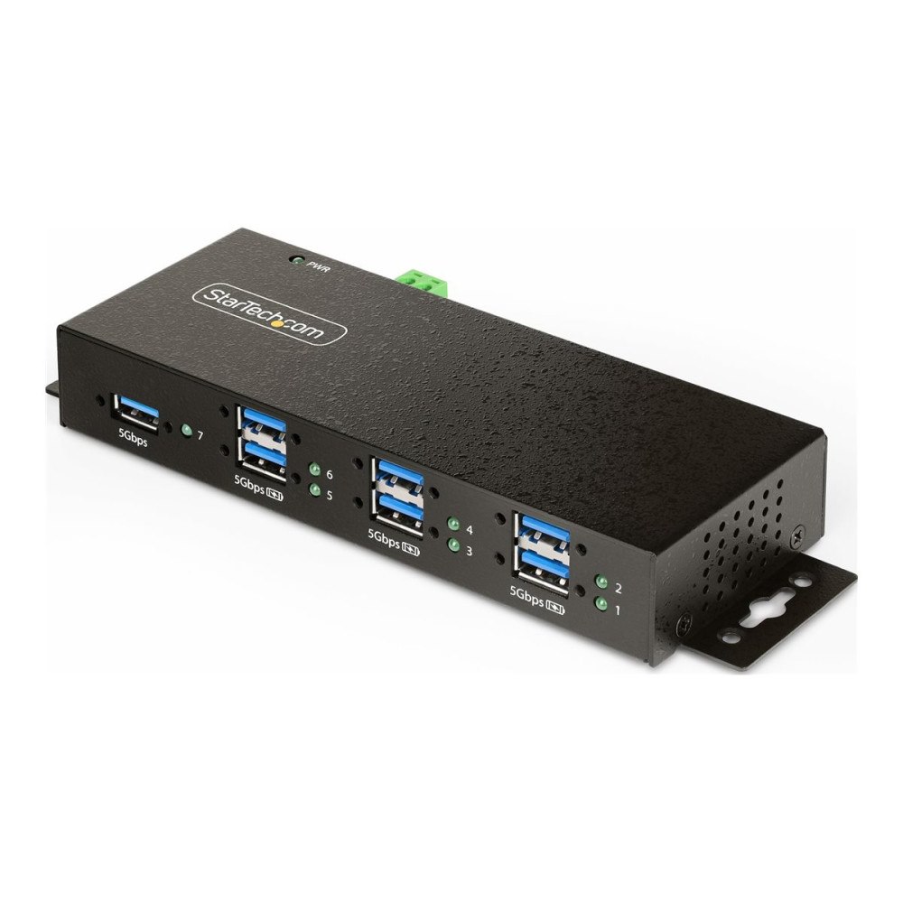 StarTech.com StarTech.com 7-Port Managed USB Hub with 7x USB-A, Heavy Duty with Metal Industrial Housing, ESD & Surge Protection, Wal...
