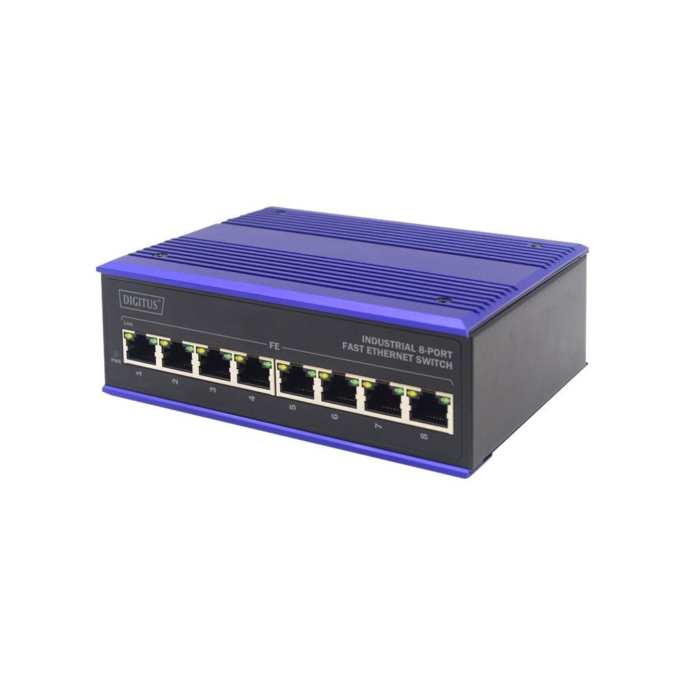 Digitus DIGITUS Professional DN-650106 Industrial - switch - 8 portar - ohanterad