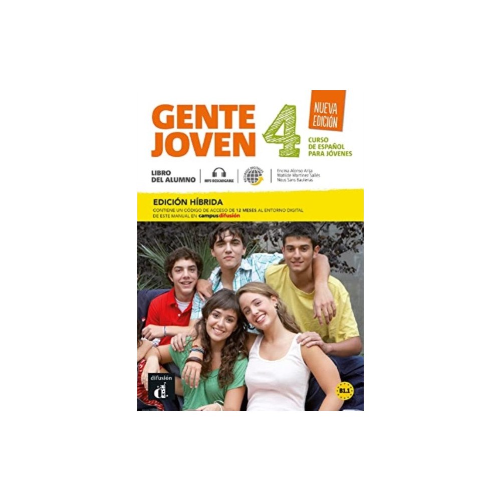 Difusion Centro de Publicacion y Publicaciones de  Gente joven Nueva edicion 4 Ed. hibrida Libro del alumno + audio MP3. B1 (häftad, spa)