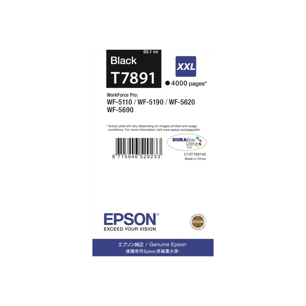 EPSON Epson T7891 - XXL-storlek - svart - original - utskriftkassett