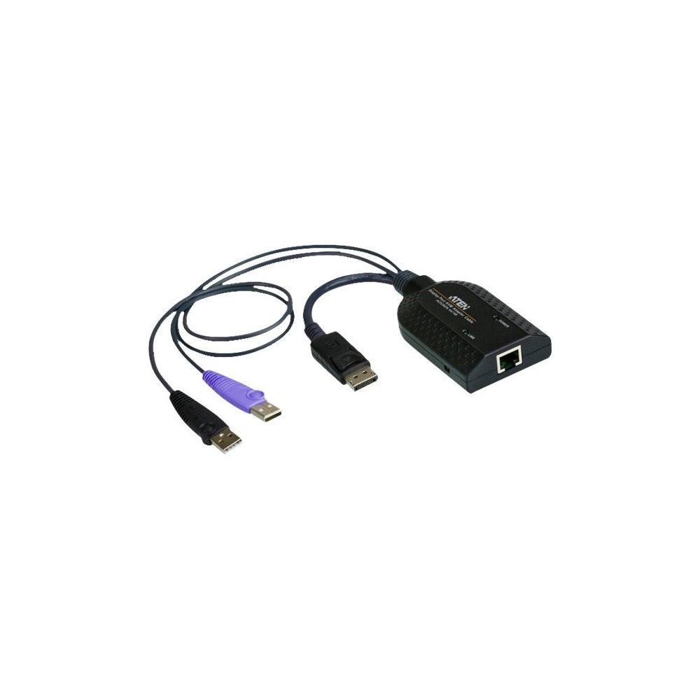 ATEN Technology ATEN KA7169 DisplayPort USB Virtual Media KVM Adapter Cable with Smart Card Reader (CPU Module) - förlängare för tangent...