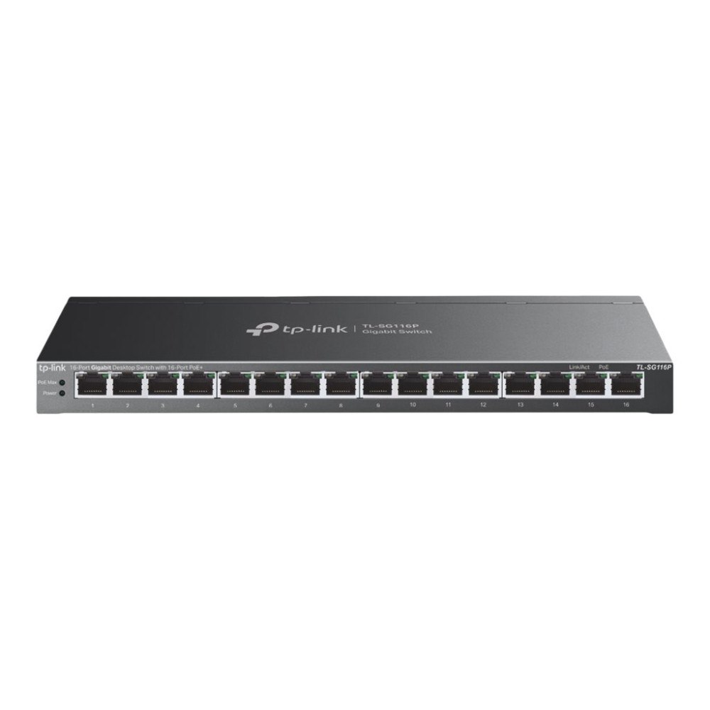TP-LINK Technologies TP-Link TL-SG116P V1 - switch - 16 portar - ohanterad