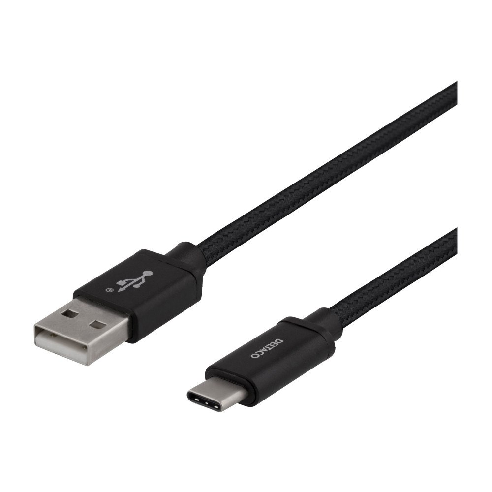 Deltaco DELTACO - USB typ C-kabel - USB till USB-C - 2 m
