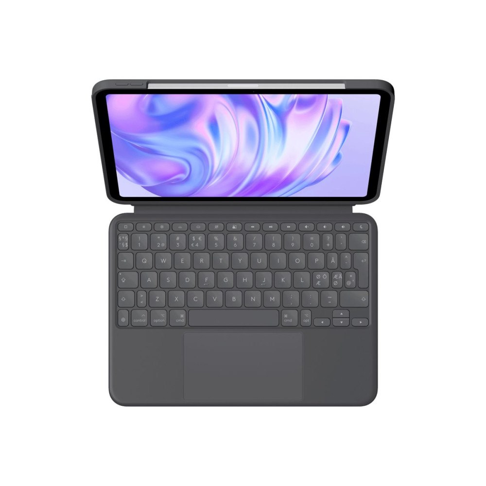 Logitech Logitech Combo Touch - tangentbord och foliefodral - med pekdyna - QWERTY - nordiskt (danska/finska/norska/svenska) - gr...