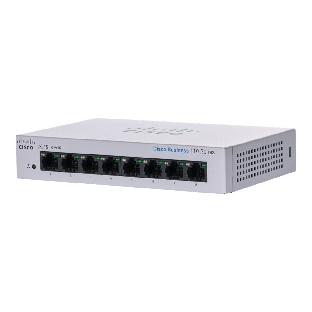 Cisco Systems Cisco Business 110 Series 110-8T-D - switch - 8 portar - ohanterad - rackmonterbar