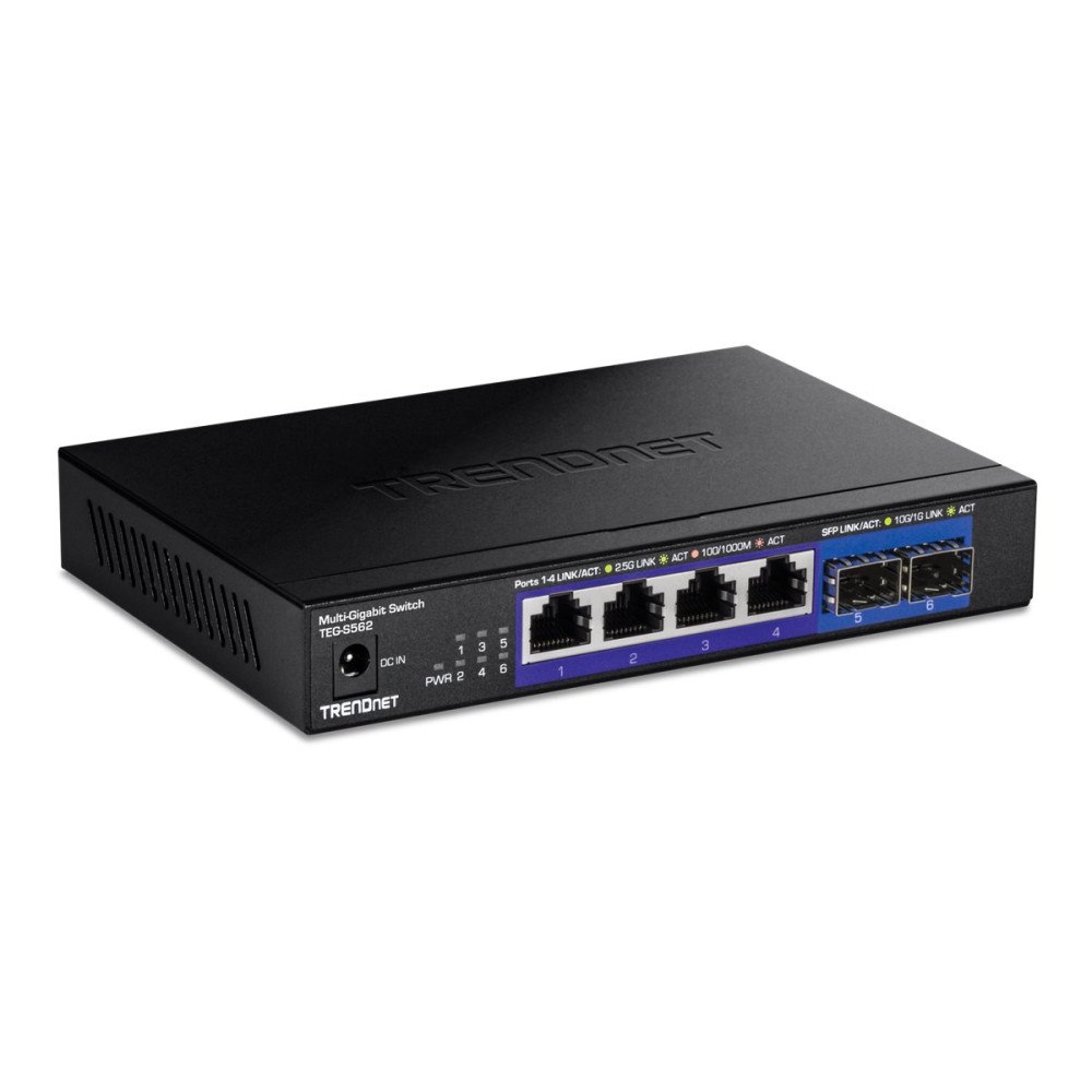 TRENDnet TRENDnet TEG-S562 - Version v1.0R - switch - multi-gigabit - 6 portar - ohanterad - TAA-kompatibel