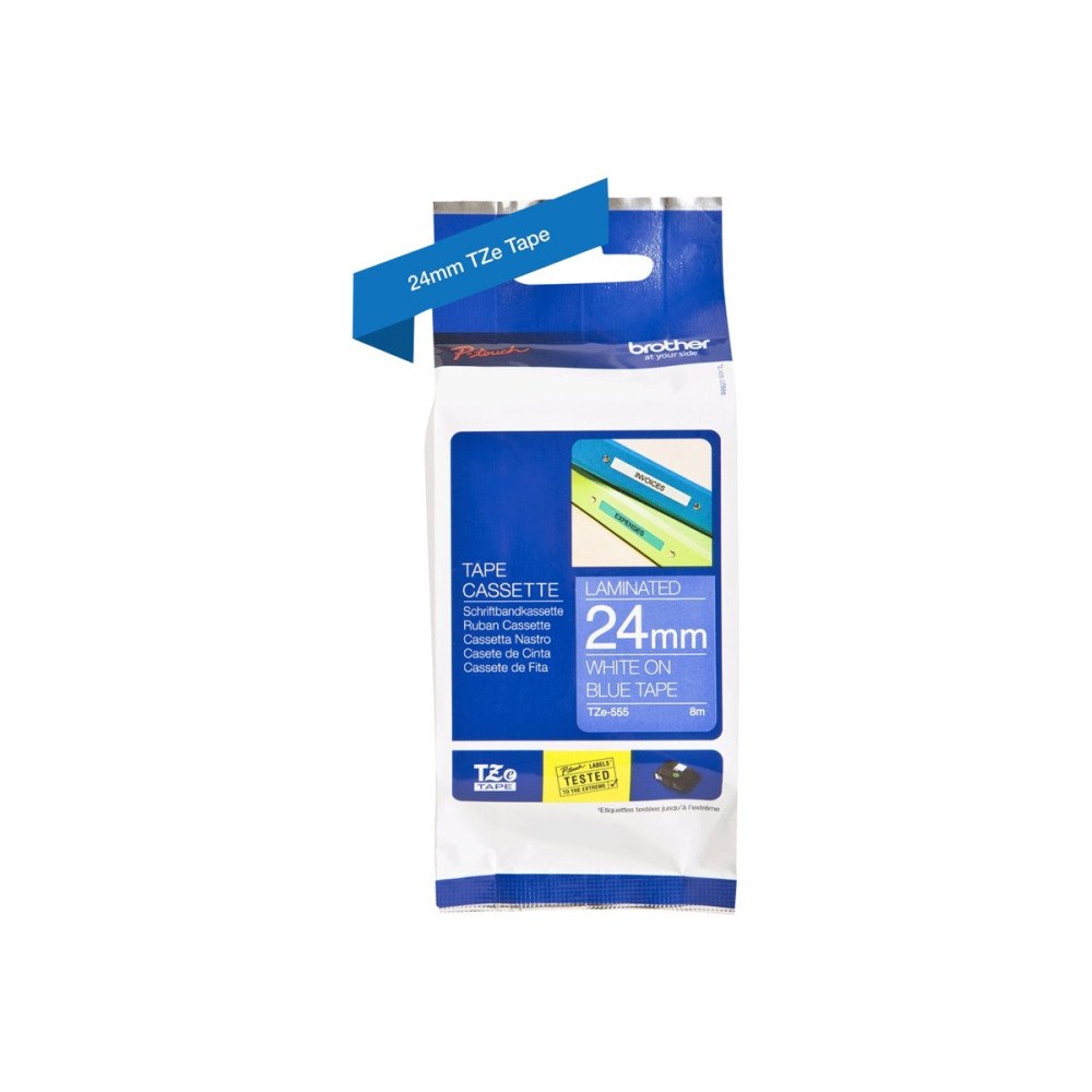 Brother Brother TZe-555 - bandlaminat - 1 kassett(er) - Rulle ( 2,4 cm x 8 m)