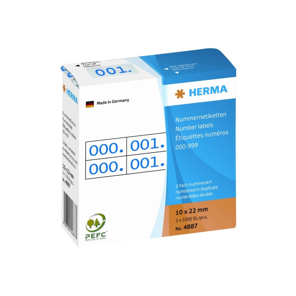 HERMA HERMA - dekorationsbindemedel - 1 x 2.2 cm - blå - papper (paket om 2)