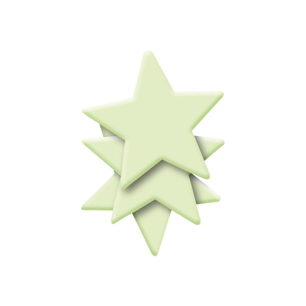HERMA HERMA HOME - dekorationsbindemedel - stjärna - 8.2 x 8.2 cm - självlysande - plast (paket om 3)
