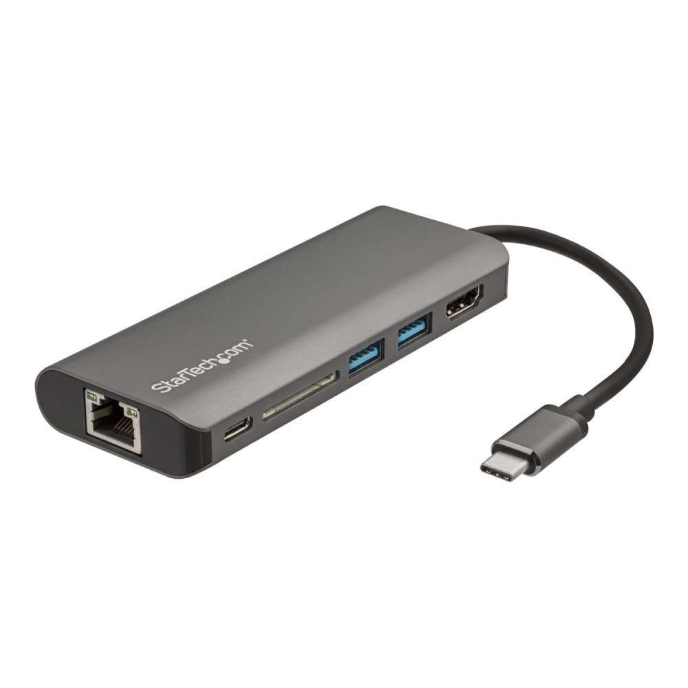StarTech.com StarTech.com USB C-multiportadapter - USB-C-resedocka till 4K HDMI, 3x USB 3.0-hubb, SD/SDHC, GbE, 60W PD 3.0 Pass-throu...