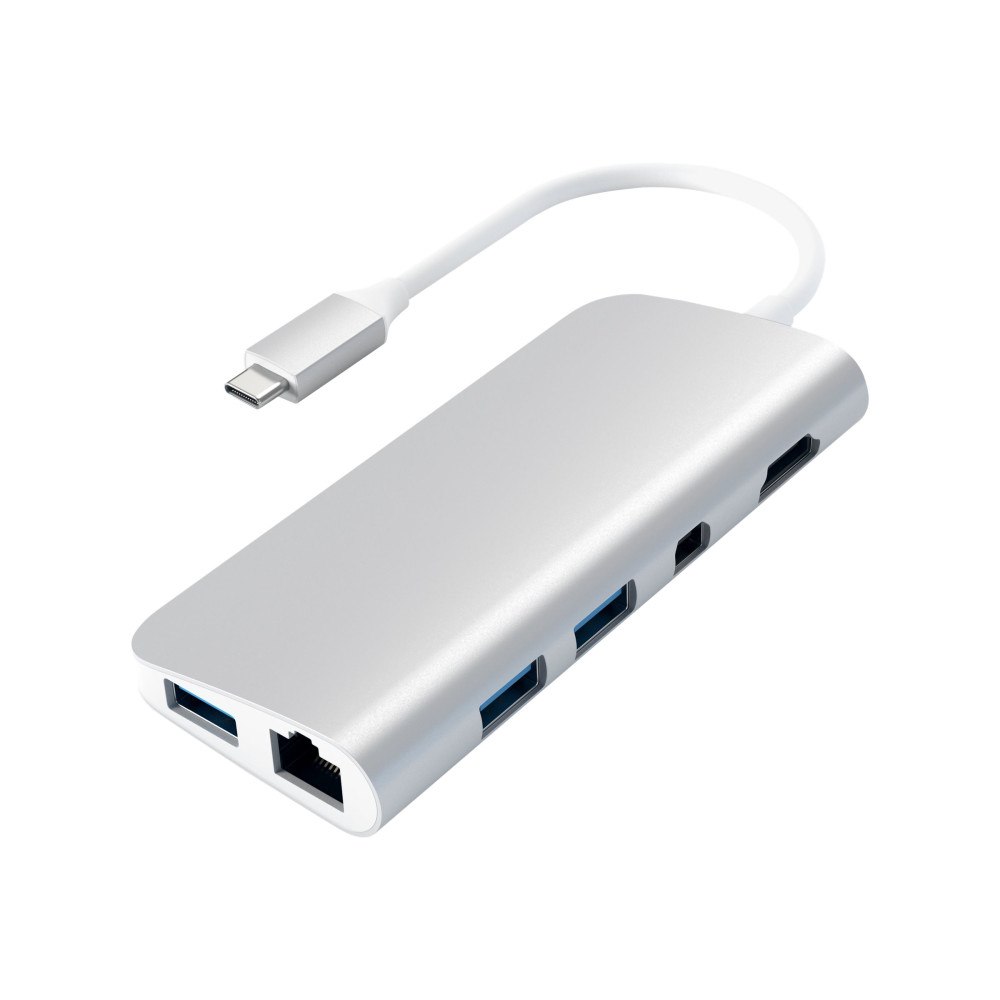 Satechi Satechi Aluminum Type-C Multimedia Adapter - dockningsstation - USB-C - Mini DP - 1GbE