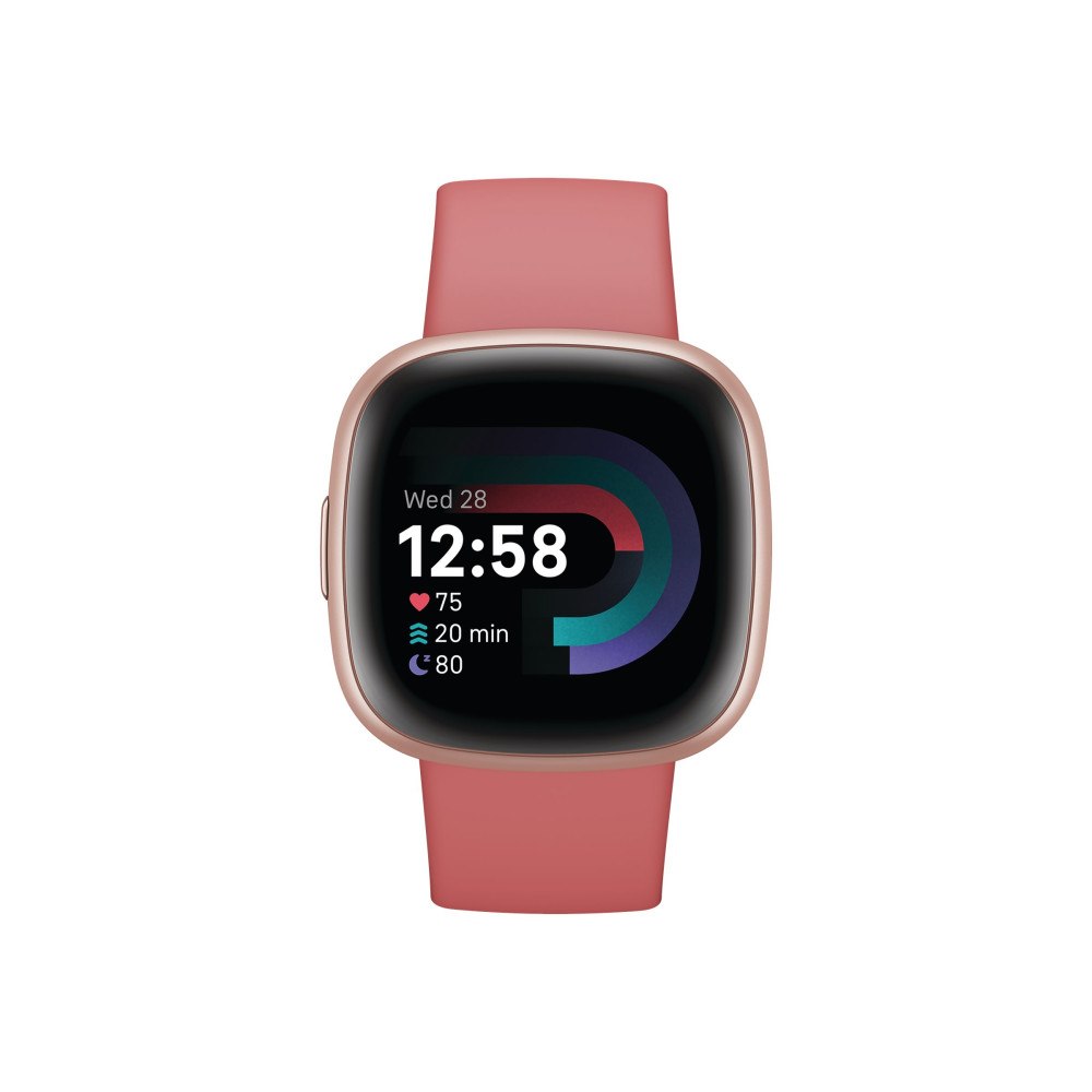 Fitbit Fitbit Versa 4 - kopparros - smart klocka med band - rosa sand