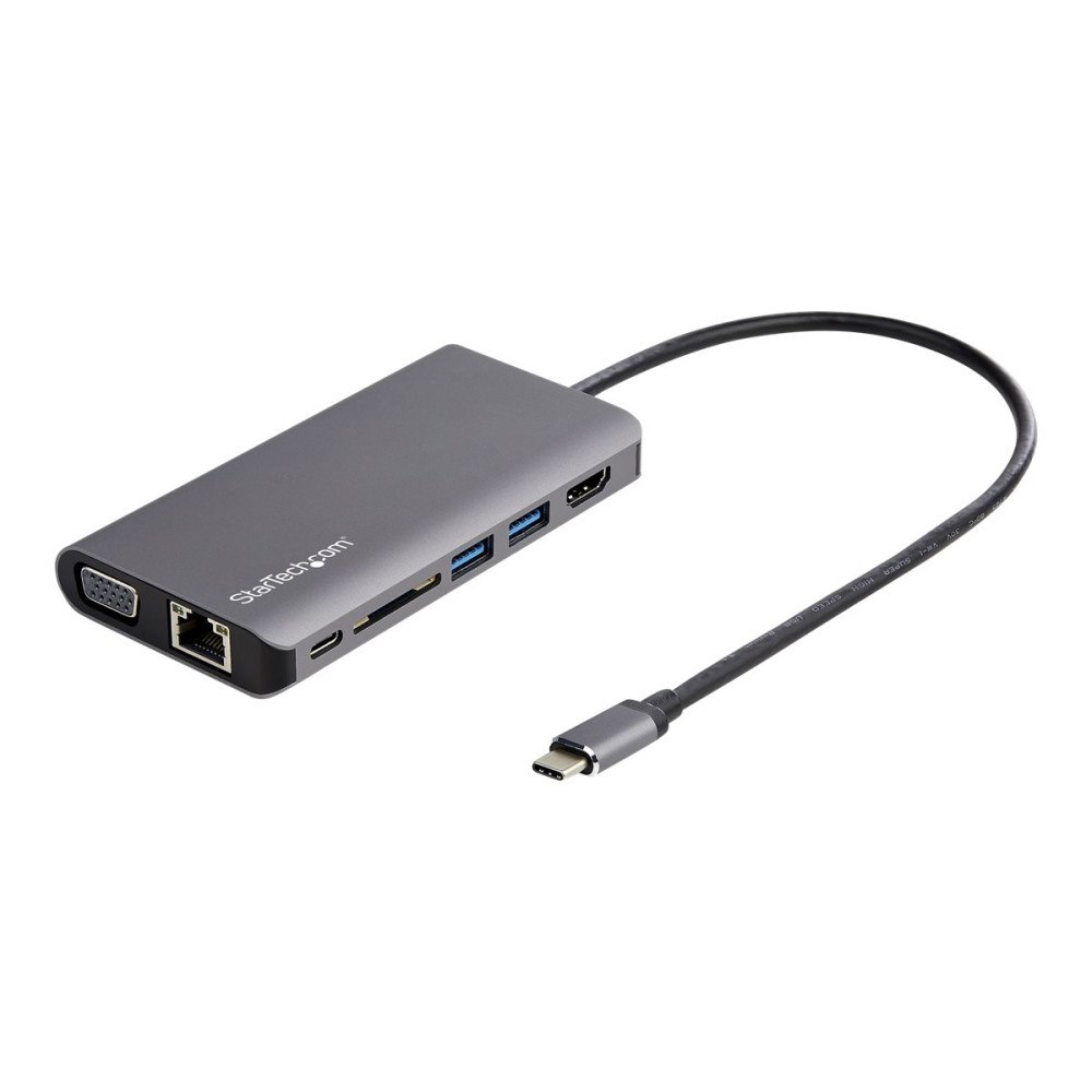 StarTech.com StarTech.com USB C-multiportadapter - USB-C Mini-resedocka med 4K HDMI eller 1080p VGA - 3x USB 3.0-hubb, SD, GbE, Audio...