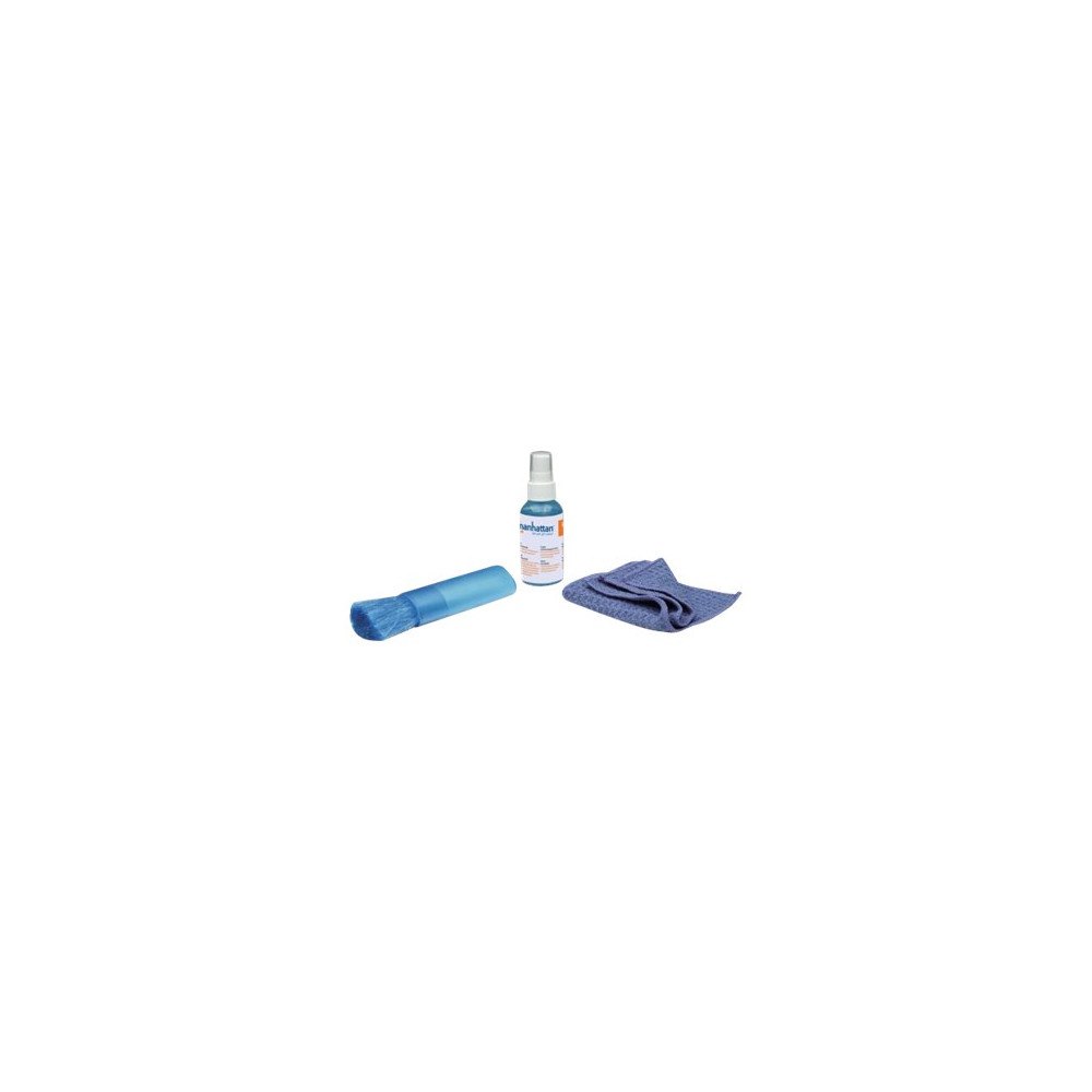 Manhattan Manhattan LCD Cleaning Kit (mini), Alcohol-free, Includes Cleaning Solution (60ml), Brush and Microfibre Cloth, Ideal fo...