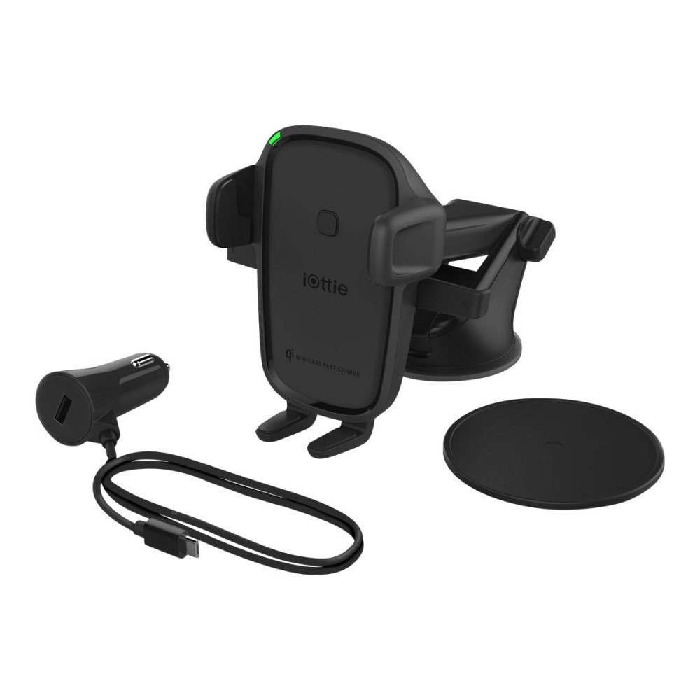 iOttie Easy One Touch Wireless 2 Dash/Windshield Mount - bilhållare/-laddare för mobiltelefon