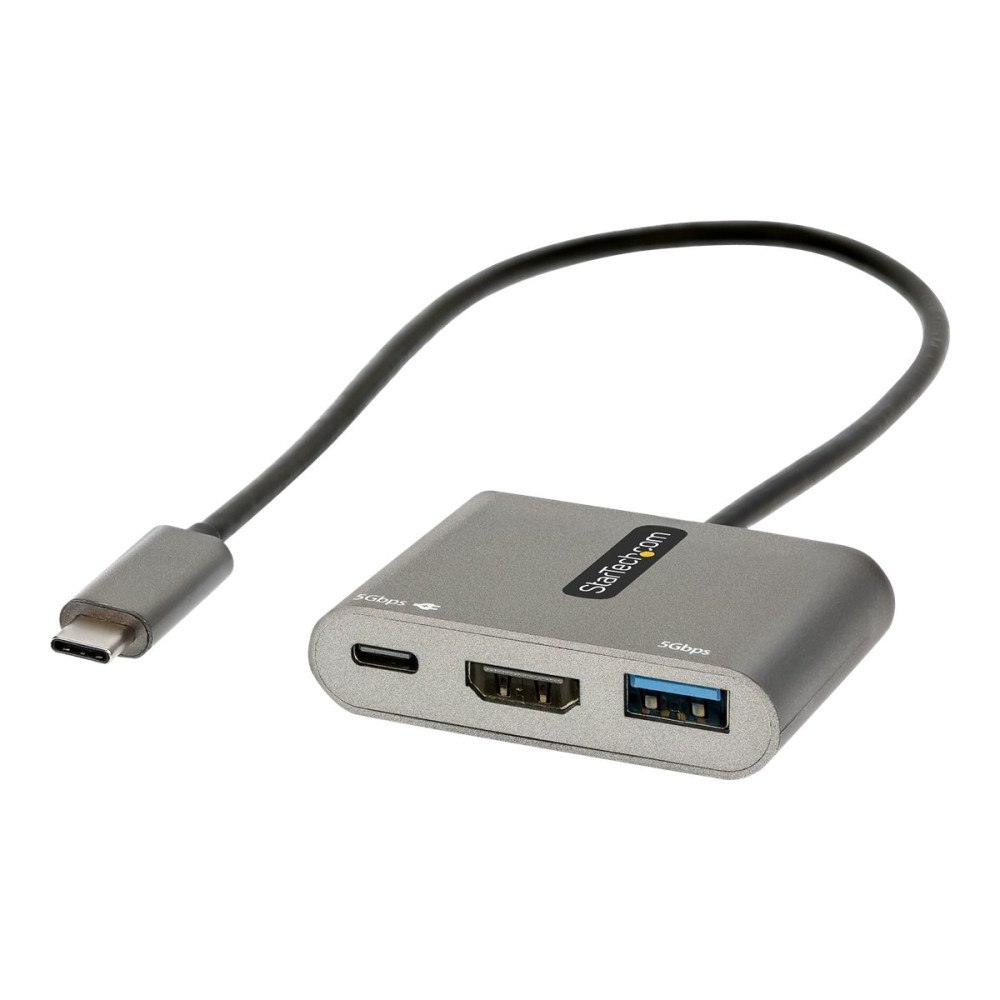 StarTech.com StarTech.com USB C Multiport Adapter, USB-C to HDMI 4K Video, 100W Power Delivery Passthrough Charging, 2-Port USB 3.0 H...